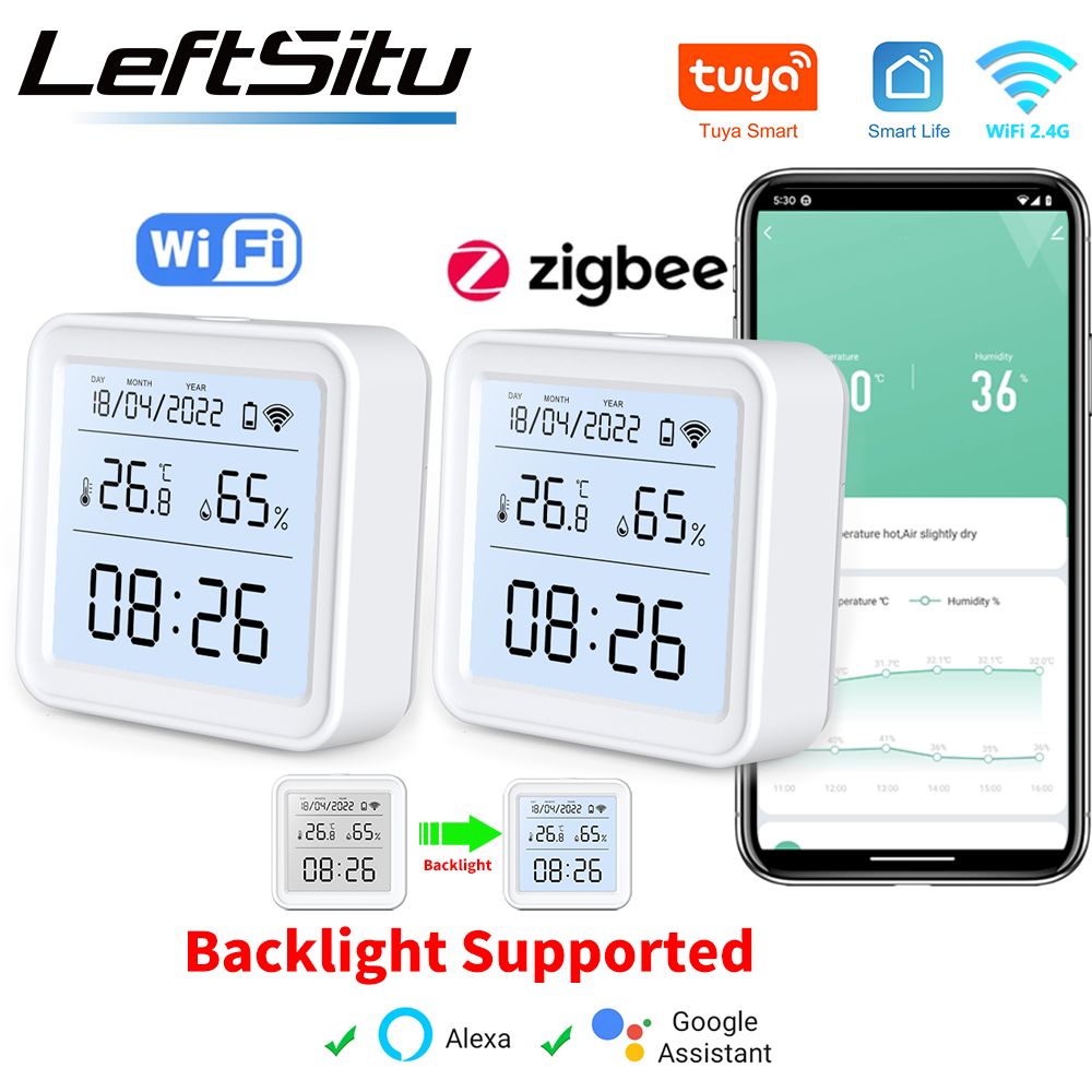 Weather Station Indoor - Tuya Zigbee WiFi Sensore di umidità