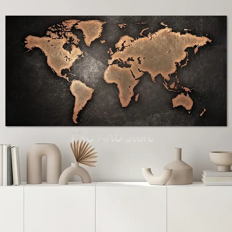 Star Map Poster - Poster su tela senza cornice, arte