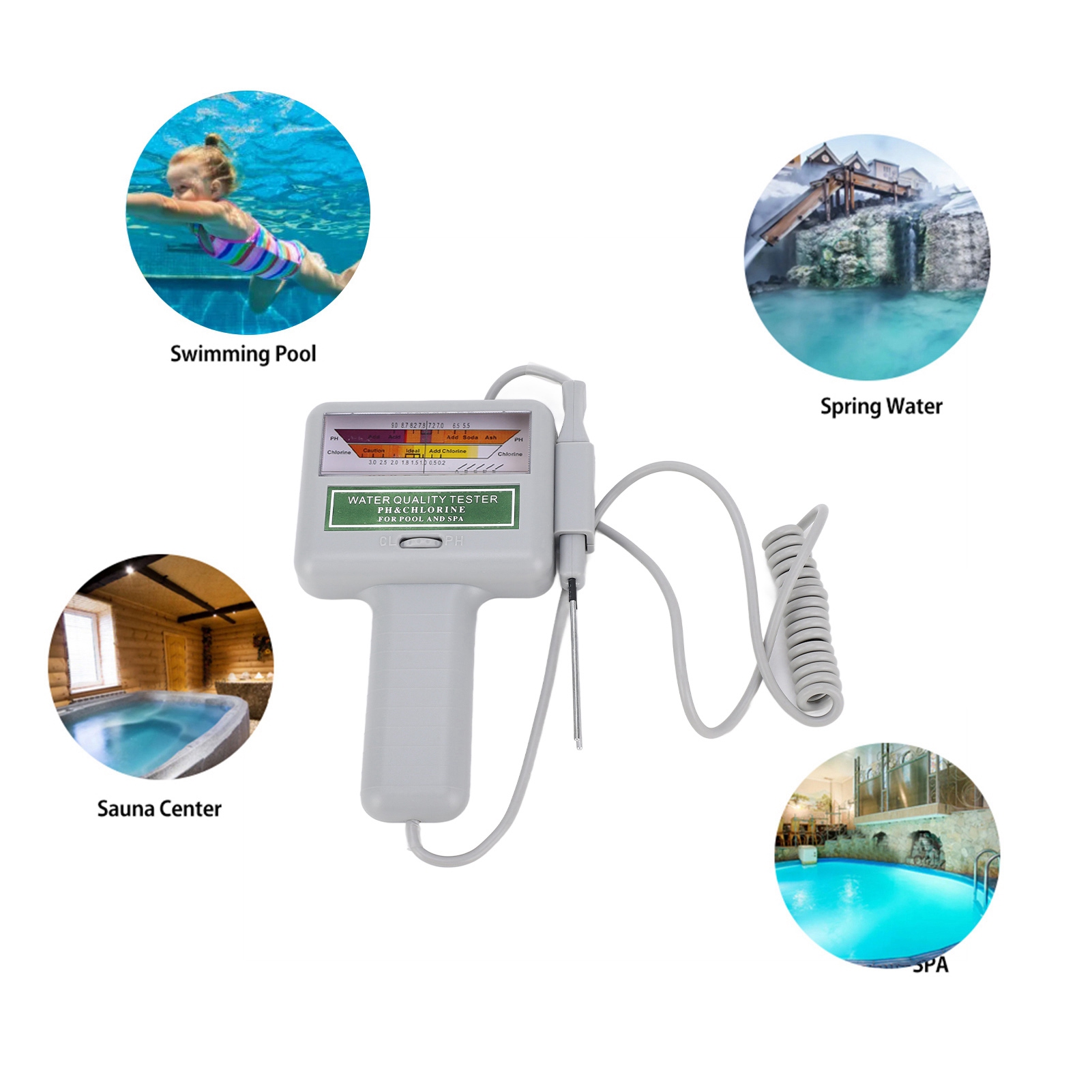 Water Testing Kit - Tester Digitale per Acqua di Piscina,