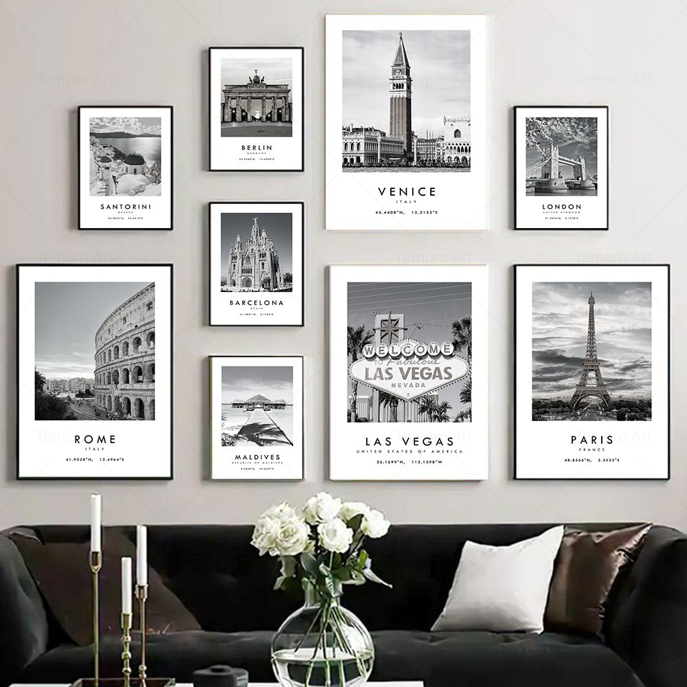 Nero Bianco Città Viaggi Fotog - Star Map Poster recensione e prezzo