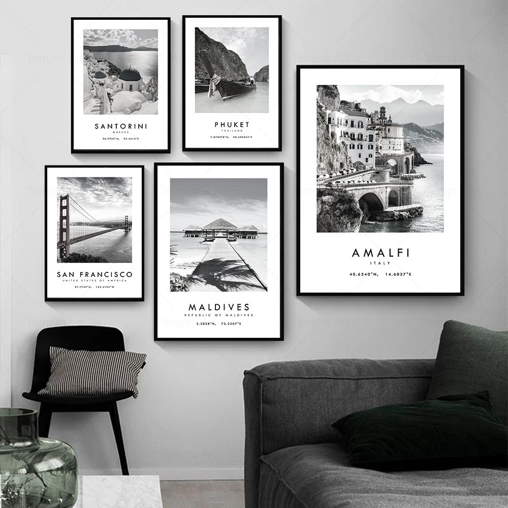 Nero Bianco Città Viaggi Fotog - Star Map Poster recensione e prezzo