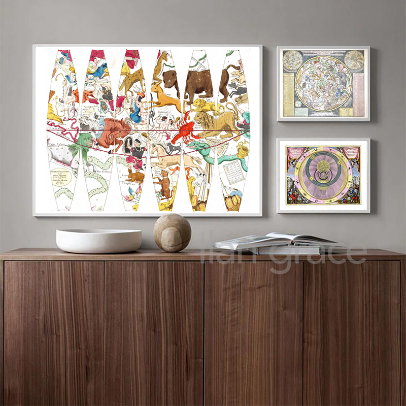 Vintage astrology Star Chart P - Star Map Poster recensione e prezzo