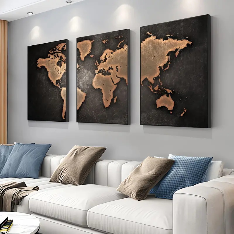 Mappa del mondo retrò 3 pezzi  - Star Map Poster recensione e prezzo